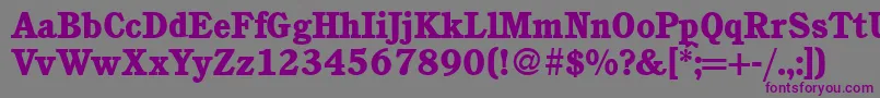 C851RomanHeavyRegular Font – Purple Fonts on Gray Background