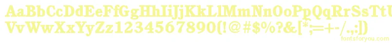 C851RomanHeavyRegular Font – Yellow Fonts on White Background