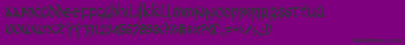 FirstOrderCondensed Font – Black Fonts on Purple Background