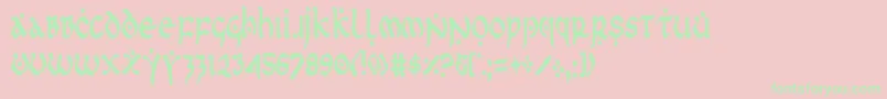 fuente FirstOrderCondensed – Fuentes Verdes Sobre Fondo Rosa
