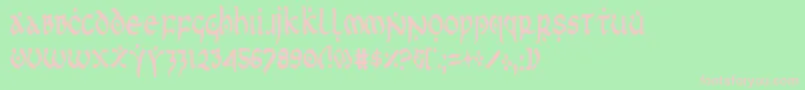 FirstOrderCondensed Font – Pink Fonts on Green Background