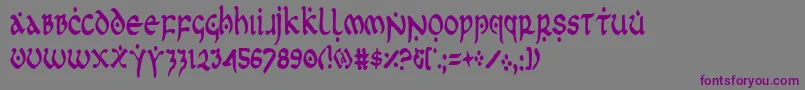 FirstOrderCondensed-fontti – violetit fontit harmaalla taustalla