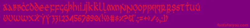 FirstOrderCondensed Font – Red Fonts on Purple Background