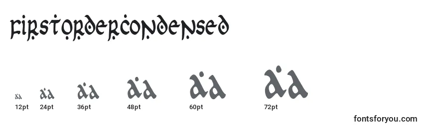 FirstOrderCondensed Font Sizes