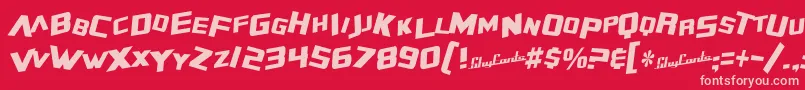 More about SfZeroGravityCondensedItalic Font SfZeroGravityCondensedItalic Font – Pink Fonts on Red Background