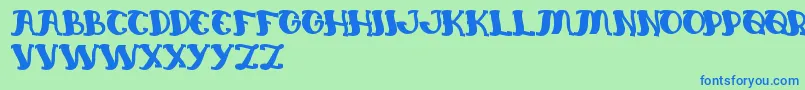 EverlastingSong Font – Blue Fonts on Green Background