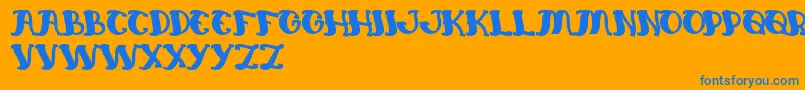 EverlastingSong Font – Blue Fonts on Orange Background