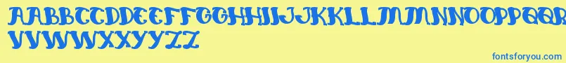 EverlastingSong Font – Blue Fonts on Yellow Background