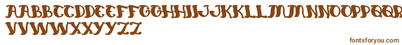 EverlastingSong-Schriftart – Braune Schriften auf weißem Hintergrund