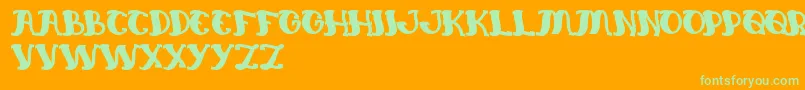 EverlastingSong Font – Green Fonts on Orange Background