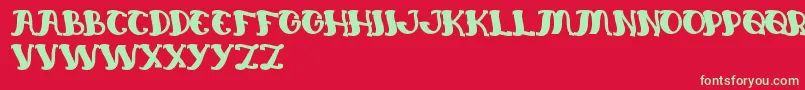 EverlastingSong Font – Green Fonts on Red Background