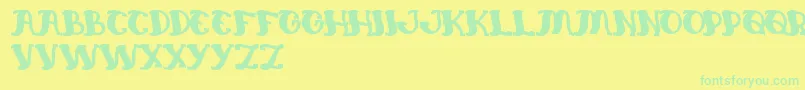 EverlastingSong Font – Green Fonts on Yellow Background