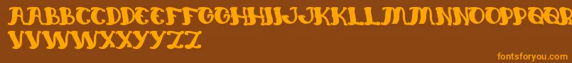 EverlastingSong Font – Orange Fonts on Brown Background