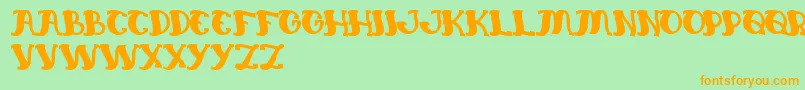 EverlastingSong Font – Orange Fonts on Green Background