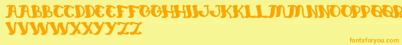 EverlastingSong Font – Orange Fonts on Yellow Background