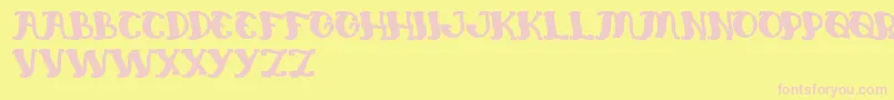 EverlastingSong-fontti – vaaleanpunaiset fontit keltaisella taustalla