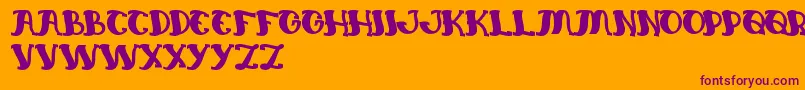 EverlastingSong Font – Purple Fonts on Orange Background