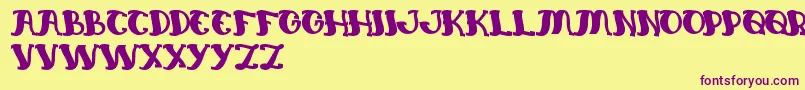 EverlastingSong Font – Purple Fonts on Yellow Background