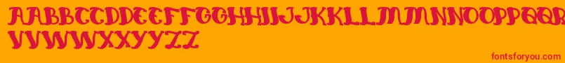 EverlastingSong Font – Red Fonts on Orange Background