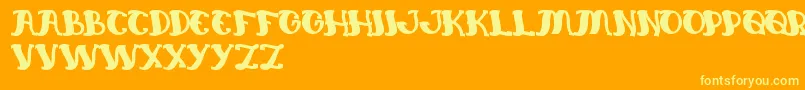 EverlastingSong Font – Yellow Fonts on Orange Background