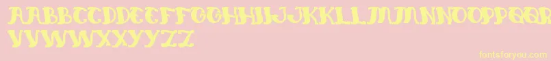 EverlastingSong Font – Yellow Fonts on Pink Background