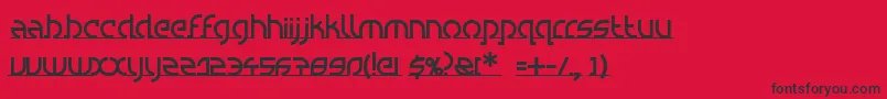 SpacyroundRegular Font – Black Fonts on Red Background