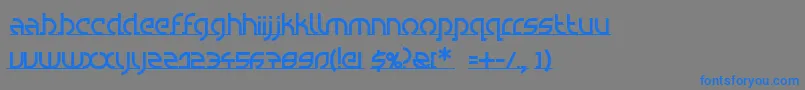 SpacyroundRegular Font – Blue Fonts on Gray Background