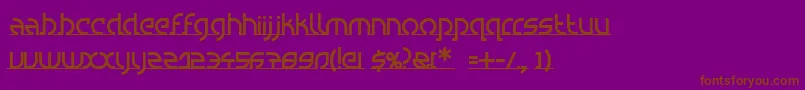 SpacyroundRegular Font – Brown Fonts on Purple Background