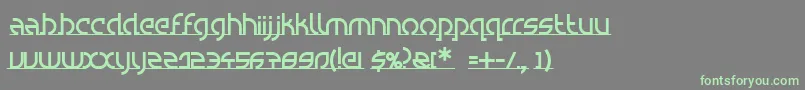 Шрифт SpacyroundRegular – зелёные шрифты на сером фоне