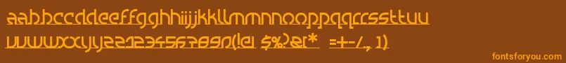 Шрифт SpacyroundRegular – оранжевые шрифты на коричневом фоне