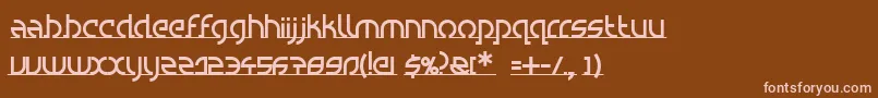 Шрифт SpacyroundRegular – розовые шрифты на коричневом фоне