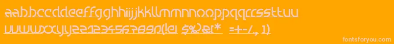 SpacyroundRegular Font – Pink Fonts on Orange Background