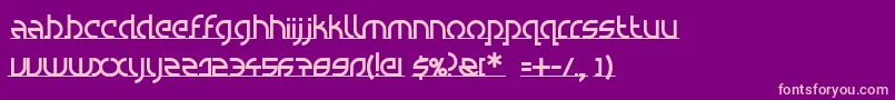 SpacyroundRegular Font – Pink Fonts on Purple Background