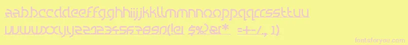 SpacyroundRegular Font – Pink Fonts on Yellow Background