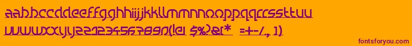 SpacyroundRegular Font – Purple Fonts on Orange Background