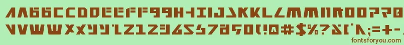 Falconv2 Font – Brown Fonts on Green Background