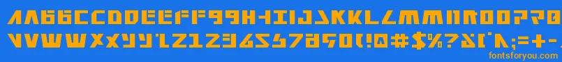 Falconv2 Font – Orange Fonts on Blue Background