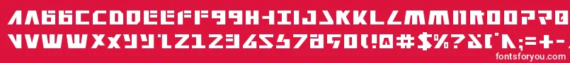 フォントFalconv2 – 赤い背景に白い文字