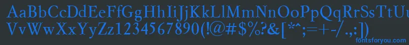 MyslcttRegular Font – Blue Fonts on Black Background