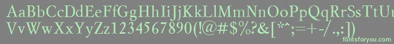 Шрифт MyslcttRegular – зелёные шрифты на сером фоне