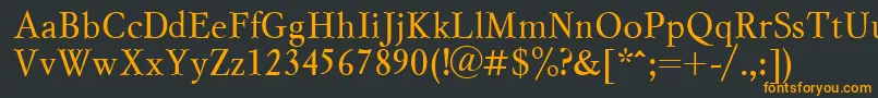 MyslcttRegular Font – Orange Fonts on Black Background