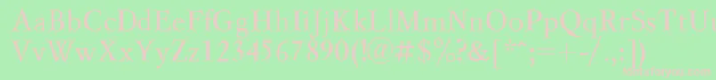 MyslcttRegular Font – Pink Fonts on Green Background