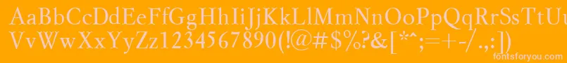 MyslcttRegular Font – Pink Fonts on Orange Background