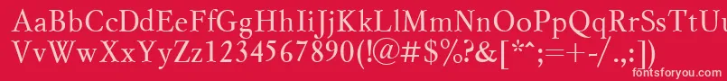 MyslcttRegular Font – Pink Fonts on Red Background