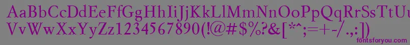 MyslcttRegular Font – Purple Fonts on Gray Background