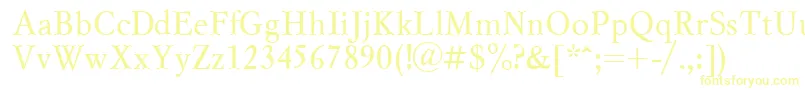 Шрифт MyslcttRegular – жёлтые шрифты на белом фоне