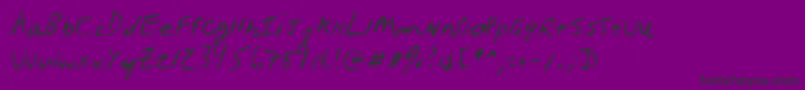 Lehn027-Schriftart – Schwarze Schriften auf violettem Hintergrund