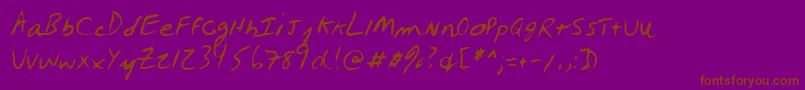 Lehn027 Font – Brown Fonts on Purple Background