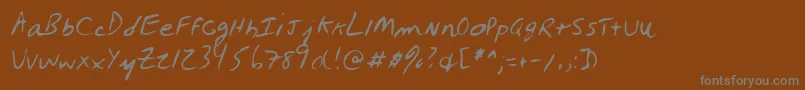Lehn027 Font – Gray Fonts on Brown Background