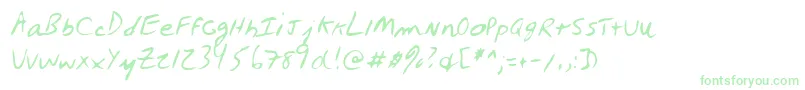 Lehn027 Font – Green Fonts on White Background